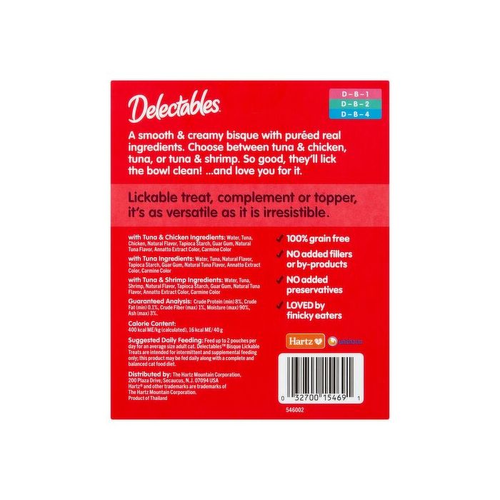 Delectables Lickable Treat Bisque for Cats Variety Pack, 1.4 oz, 12 count
