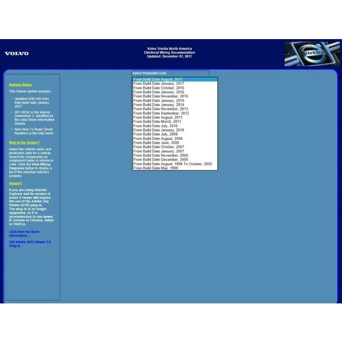 Volvo Trucks North America Electrical Wiring Diagram Documentation EWD USB & CD