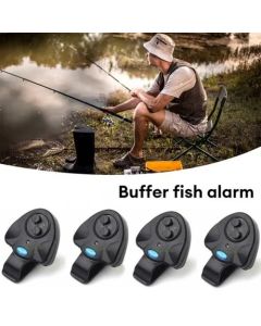 4PCS Electronic Fish Bite Indicator, Fish Pole Clip On Alert Bells with Lights